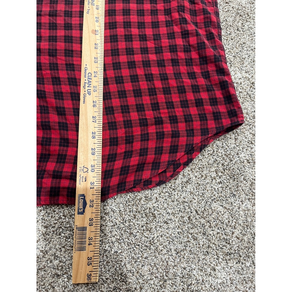 Ralph Lauren Blaire Mens XXL Red Black Buffalo Plaid Cotton Button Down Shirt - Picture 4 of 5